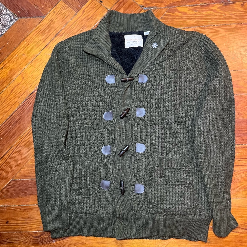 Weatherproof Vintage Forest Green Cardigan